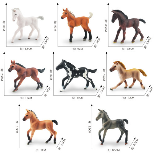仿真馬駒動物模型純種馬夏爾馬比利時馬沃克桌面擺件模型