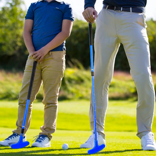 高爾夫推桿可伸縮調節球桿成人兒童雙面golf推桿青少年練習用品 高爾夫推桿可伸縮調節球桿成人兒童雙面golf推桿青少年練習用品