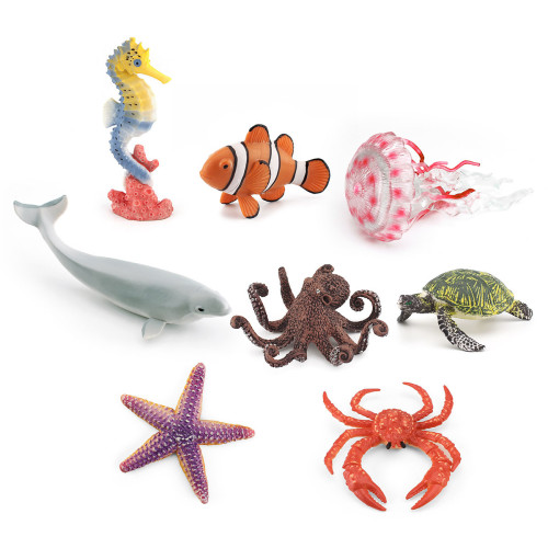 家 仿真動物海洋生物動物模型玩具白鯨海龜小醜魚擺件模型 家 仿真動物海洋生物動物模型玩具白鯨海龜小醜魚擺件模型