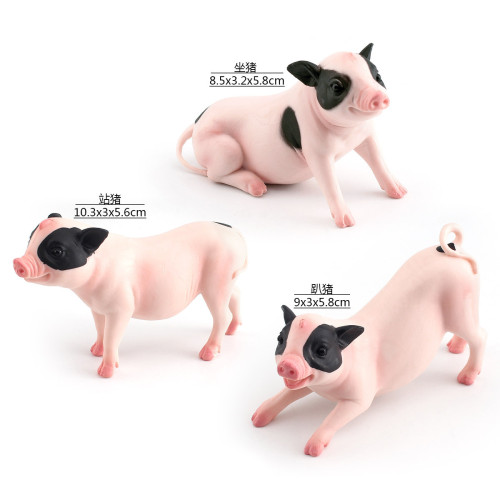 家仿真動物模型小豬香豬靜態擺件兒童認知家畜靜態模型擺件