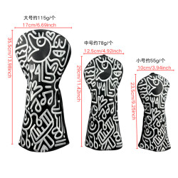 高爾夫球桿套烏鴉木桿套135ut黑色高爾夫用品高爾夫配件