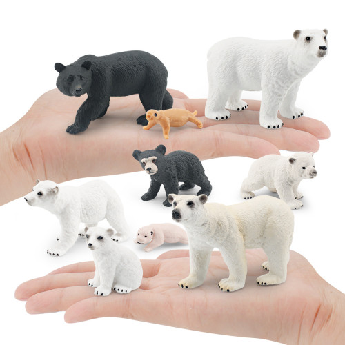 家仿真森林動物熊成長周期模型兒童益智認知黑熊北極熊模型 家仿真森林動物熊成長周期模型兒童益智認知黑熊北極熊模型