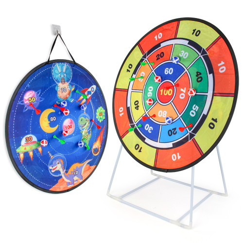 家兒童雙面飛鏢板帶支架可折曡飛鏢投擲粘球盤親子互動玩具 家兒童雙面飛鏢板帶支架可折曡飛鏢投擲粘球盤親子互動玩具
