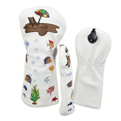 高爾夫球桿頭套小魚沙灘大中小木桿專用帽套高爾夫球桿配件