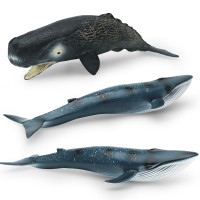 家 仿真海洋動物鯨魚模型兒童認知海底生物藍鯨抹香鯨擺件