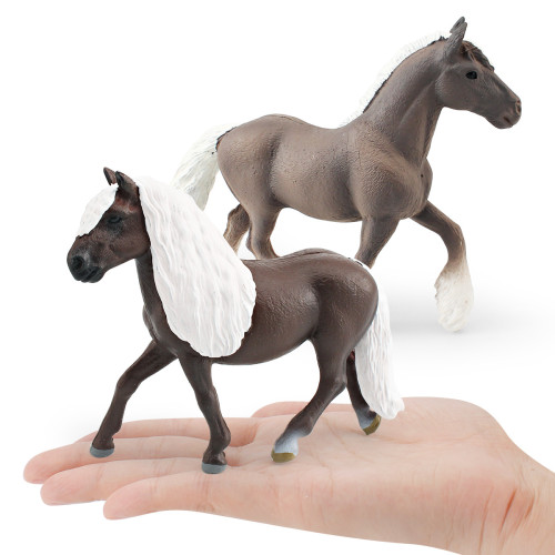 家仿真森林動物駿馬模型兒童認知黑森林馬花斑母馬靜態擺件 家仿真森林動物駿馬模型兒童認知黑森林馬花斑母馬靜態擺件