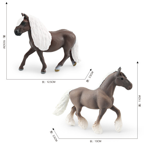家仿真森林動物駿馬模型兒童認知黑森林馬花斑母馬靜態擺件 家仿真森林動物駿馬模型兒童認知黑森林馬花斑母馬靜態擺件