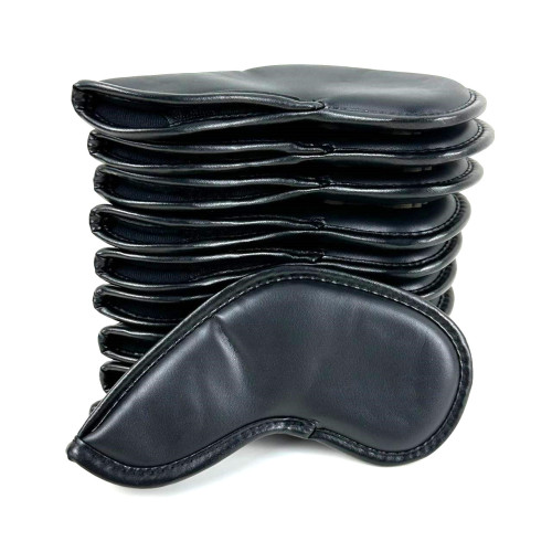 骷髏頭鐵桿套黑色10個裝pu皮高爾夫帽套配件