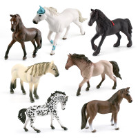家仿真誇特馬阿帕盧薩馬漢諾威馬動物駿馬模型靜態桌面擺件