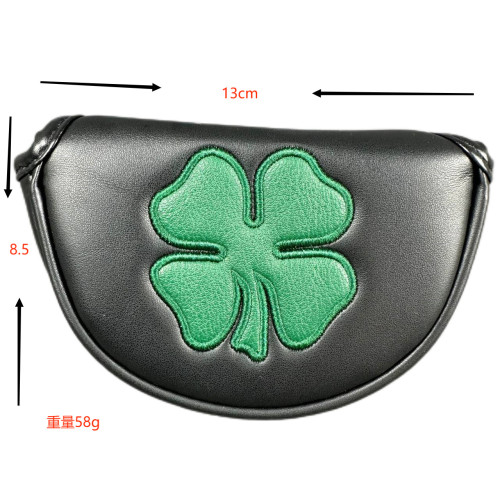 高爾夫推桿套小半圓型四葉草款綠色黑色無高爾夫配件