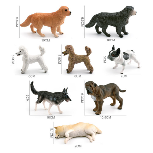家仿真金毛犬拉布拉多鬥牛犬哈士奇柴犬貴賓犬寵物狗狗模型