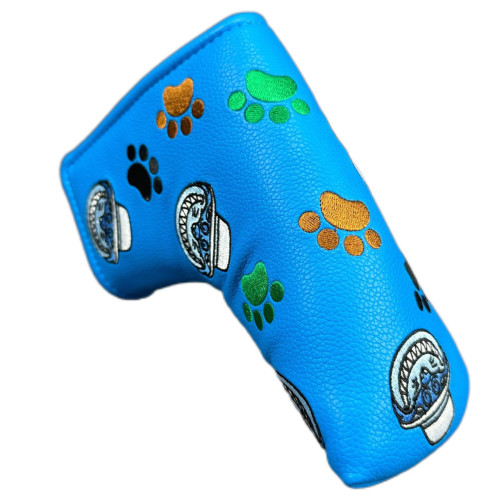 高爾夫推桿頭套磁鐵閉合直條半圓咖啡貓款高爾夫用品