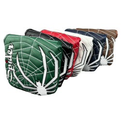 白蜘蛛方形推桿帽套多種顔色磁鐵閉合高爾夫配件用品