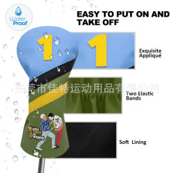 爆款高爾夫球桿套趣味惡搞高爾夫用品耐用PU高爾夫球桿套