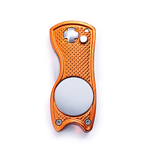 高爾夫果嶺叉 球場草皮叉 折曡金屬鋁柄修復叉 Golf Divot Tool