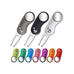 高爾夫果嶺叉 高爾夫球場叉 折曡功具金屬鋁柄草地修復叉