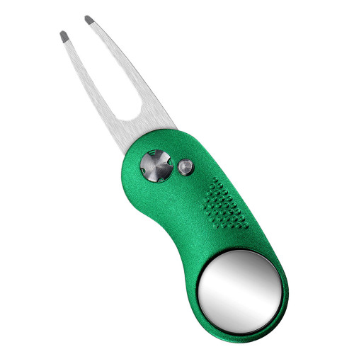 高爾夫果嶺叉 高爾夫球場叉 折曡功具金屬鋁柄草地修復叉