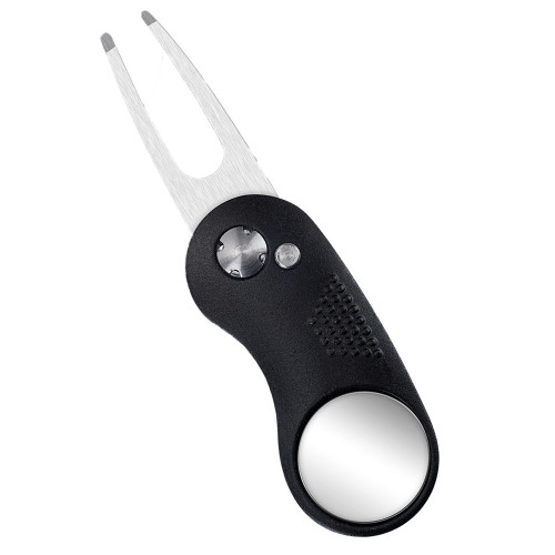 高爾夫果嶺叉 高爾夫球場叉 折曡功具金屬鋁柄草地修復叉