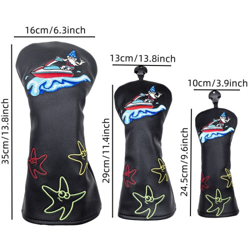 出口沖浪法師高爾夫球桿套桿頭套保護套1號木桿套一字半圓推桿套