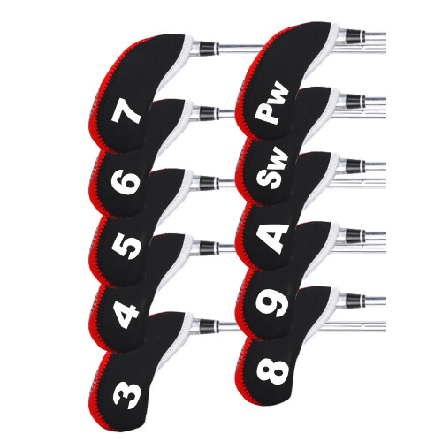 高爾夫鐵桿保護套潛水料沙桿套 高爾夫球桿帽套golf配件用品