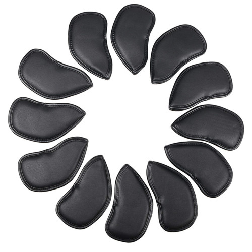 高爾夫球桿套 PU皮革高爾夫鐵桿保護套 球桿帽套 球桿頭套12支/套