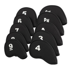 高爾夫簡易桿套10衹球桿保護套 印刷數字鐵桿套 多色可選10個/套