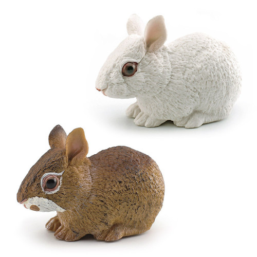 仿真寵物兔子模型兒童認知玩耍兔垂耳兔吃草小兔動物擺件玩具 仿真寵物兔子模型兒童認知玩耍兔垂耳兔吃草小兔動物擺件玩具