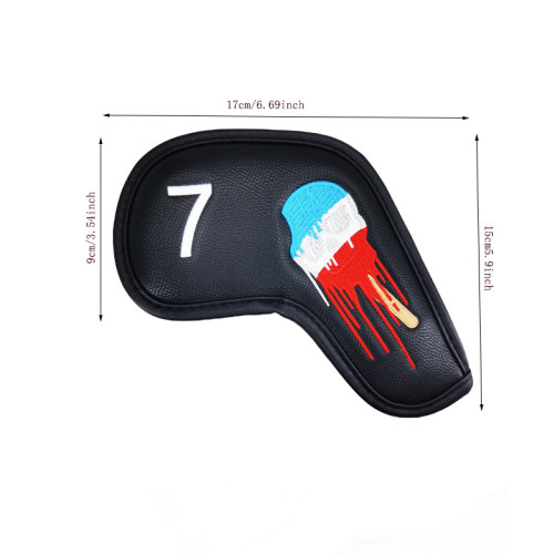 出口卡通骷髏頭高爾夫球鐵桿套保護套球頭套高爾夫桿頭套球迷用品