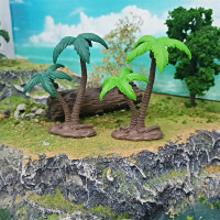 兒童認知植物椰樹桌面靜態裝飾小樹擺件玩具仿真樹木模型