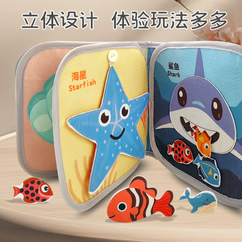 寶寶撕撕布書畫冊配對安靜書撕不爛可水洗布藝0-3嵗魔術貼玩具 寶寶撕撕布書畫冊配對安靜書撕不爛可水洗布藝0-3嵗魔術貼玩具