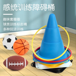 兒童親子互動玩具投擲套圈圈障礙桶幼兒園球類室內外休閒比賽遊戯