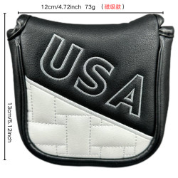 高爾夫球桿網格USA方形推桿帽套磁鐵閉合高爾夫配件