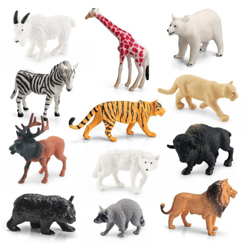 仿真森林動物模型兒童認知駝鹿灰熊眼鏡蛇獅子變色龍大象擺件 仿真森林動物模型兒童認知駝鹿灰熊眼鏡蛇獅子變色龍大象擺件