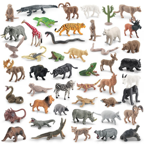 仿真森林動物模型馴鹿灰熊美洲獅北美野牛森蚺蜥蜴靜態擺件 仿真森林動物模型馴鹿灰熊美洲獅北美野牛森蚺蜥蜴靜態擺件