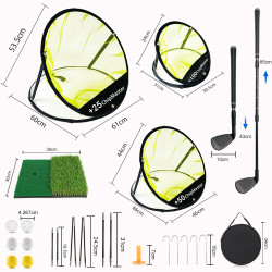  高爾夫戶外目標練習切桿網  室內親子互動練習網套裝