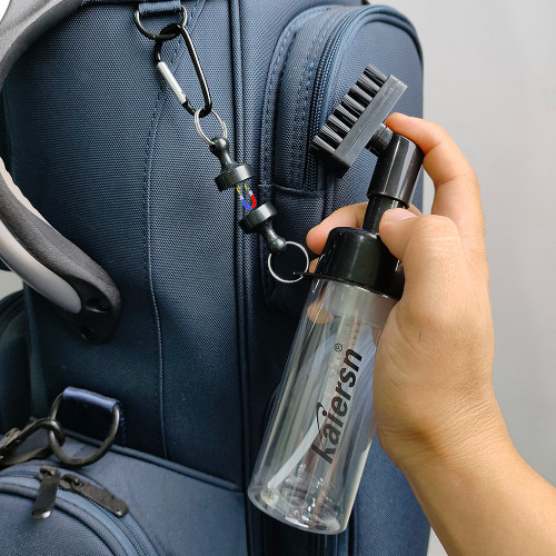 Kaiersn高爾夫球桿噴水清潔刷 透明瓶身磁吸掛扣按壓式噴水壺刷