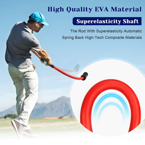 新款高爾夫揮桿練習棒 高爾夫威力棒揮桿訓練軟棒 golf熱身練習棒