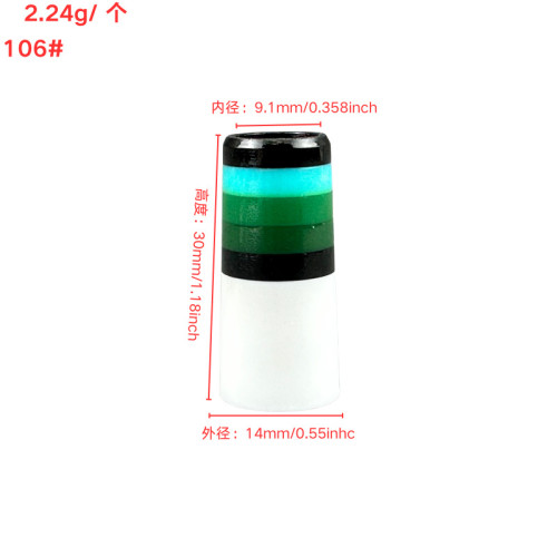 適用於高爾夫沙桿/挖起桿膠套106#9.1mm*30mm*14mm白漸變綠漸變彩