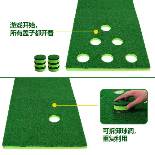 高爾夫推桿12洞仿真果嶺golf推桿絨布練習毯室內戶外可攜式家