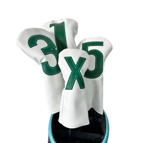 高爾夫球桿套135 x數字款木桿套白綠兩色可選 高爾夫球桿套135 x數字款木桿套白綠兩色可選