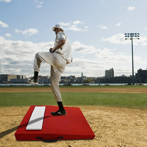 棒球投手丘 棒球壘球可攜式手提坡度投手墩投球練習墊 棒球投手丘 棒球壘球可攜式手提坡度投手墩投球練習墊