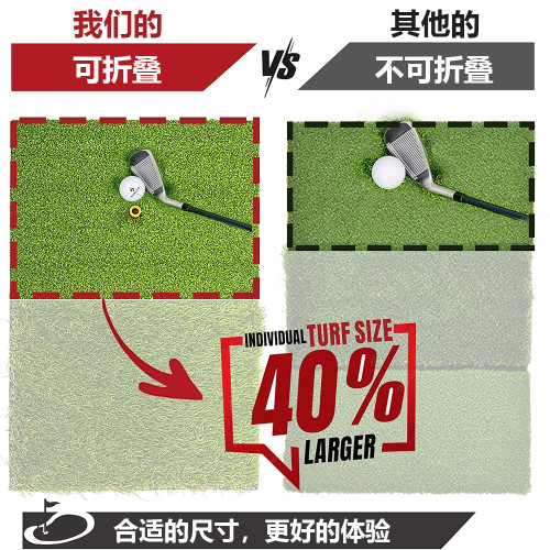 高爾夫打擊墊 golf室內外揮桿練習墊 個人長短草切桿墊