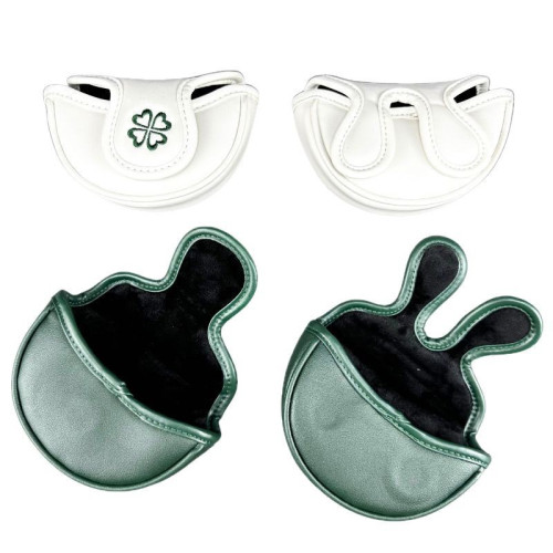 高爾夫小半圓推桿桿套刺綉帶梗四葉草帽套磁吸款 高爾夫小半圓推桿桿套刺綉帶梗四葉草帽套磁吸款