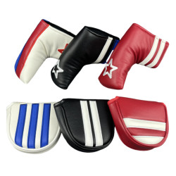 高爾夫推桿套杠條星星款PU磁鐵直條半圓高爾夫用品