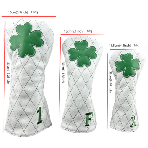 高爾夫球桿套大四葉草網格男女通用款木桿保護套新款 高爾夫球桿套大四葉草網格男女通用款木桿保護套新款