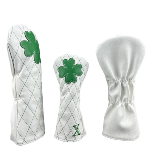 高爾夫球桿套大四葉草網格男女通用款木桿保護套新款 高爾夫球桿套大四葉草網格男女通用款木桿保護套新款