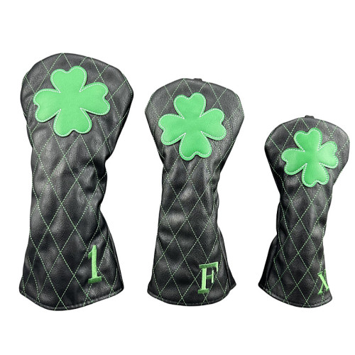 高爾夫球桿套大四葉草網格男女通用款木桿保護套新款 高爾夫球桿套大四葉草網格男女通用款木桿保護套新款