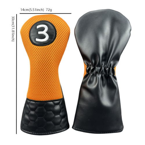 高爾夫木桿套蜂巢雙色球頭保護套高爾夫用品配件球桿套 高爾夫木桿套蜂巢雙色球頭保護套高爾夫用品配件球桿套