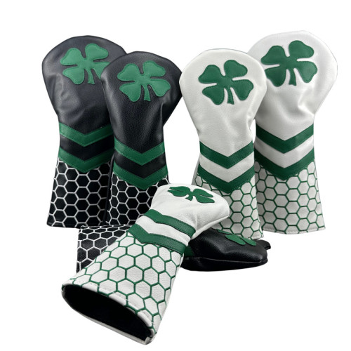 高爾夫球桿套蜂窩四葉草木桿套一號木/球道木/小雞腿帽套保護套男