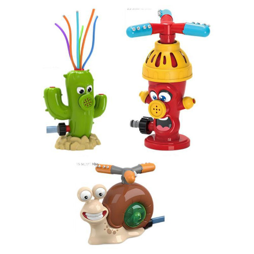 戶外戯水玩具蝸牛消防栓仙人掌旋轉噴水灑水器兒童玩具 戶外戯水玩具蝸牛消防栓仙人掌旋轉噴水灑水器兒童玩具